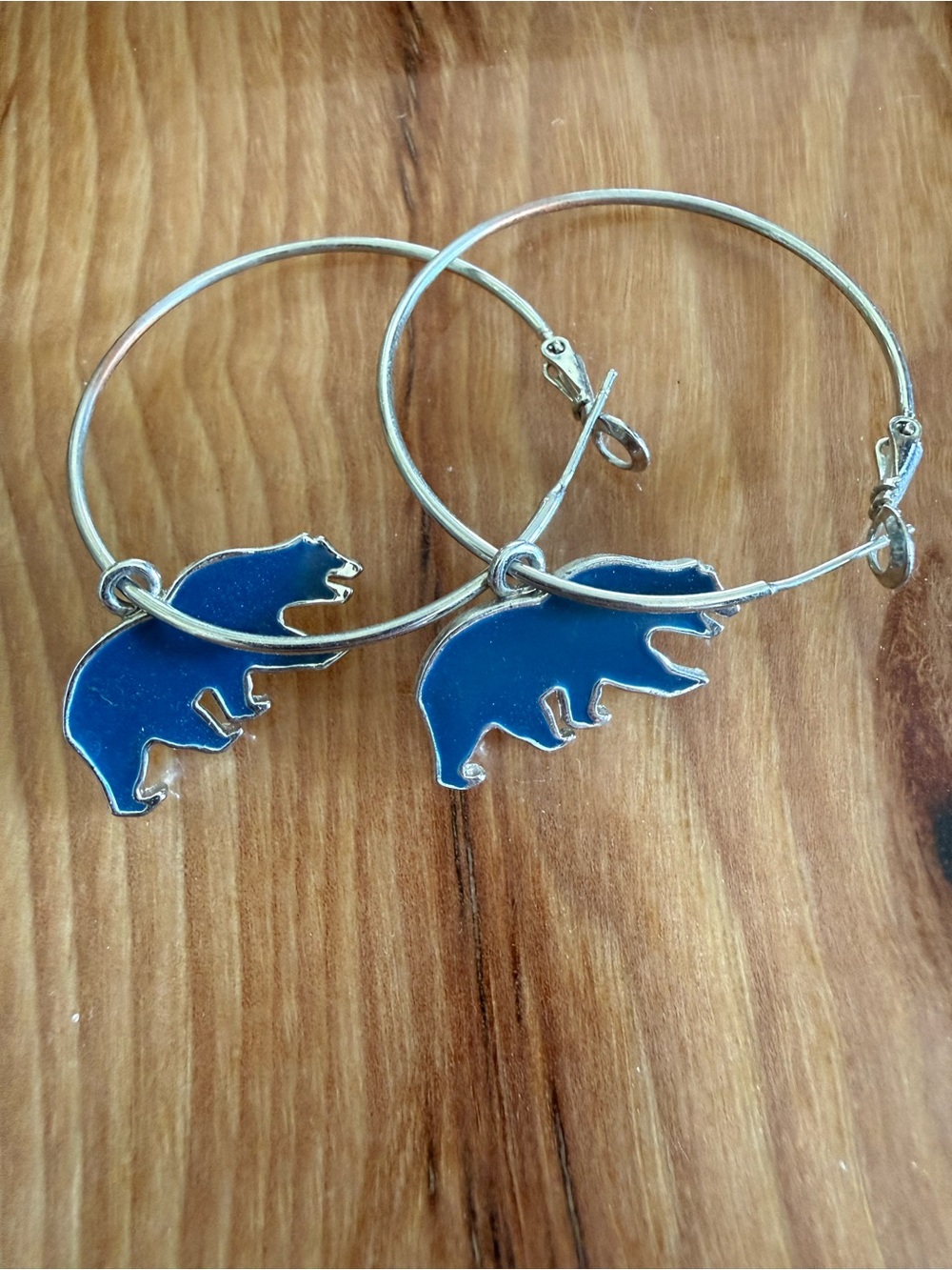 FREE Bear Charm Hoop Earrings - Women Jewelry